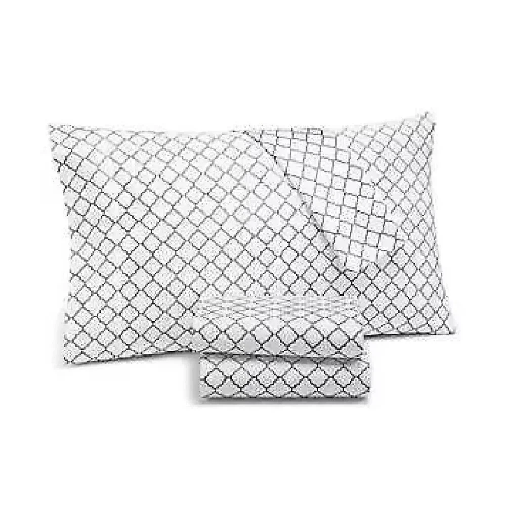 Charter Club Arabesque Black Geo 550TC 100% Supima Cotton Standard Pillowcases